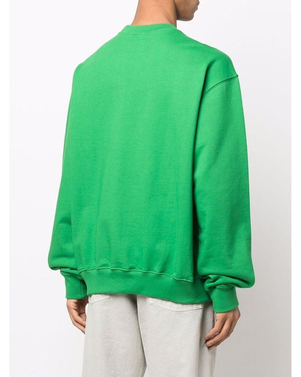 AWAKE NY Green Script Crew Neck Sweatshirt for men