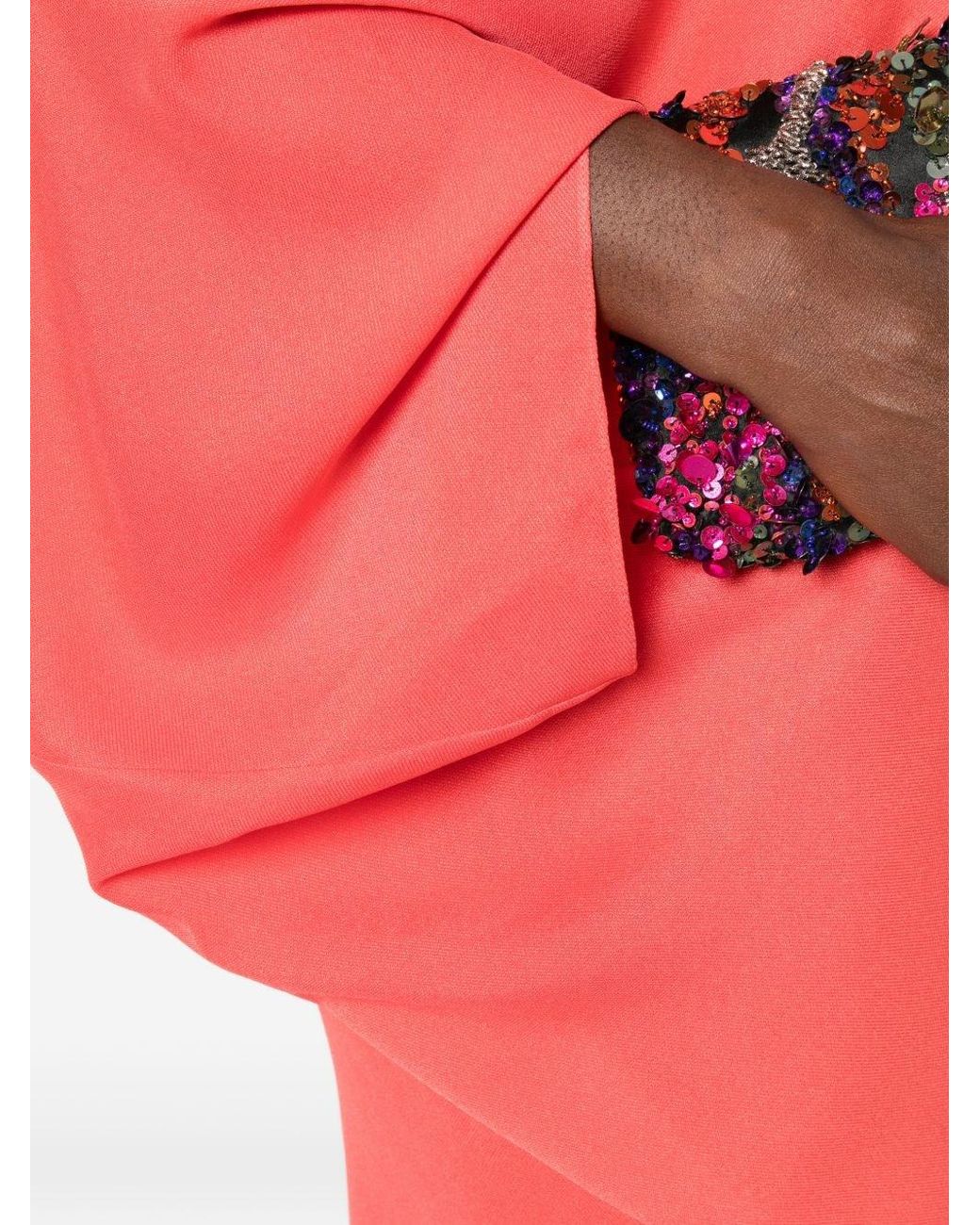 Cortana Red Delore Silk Long Dress