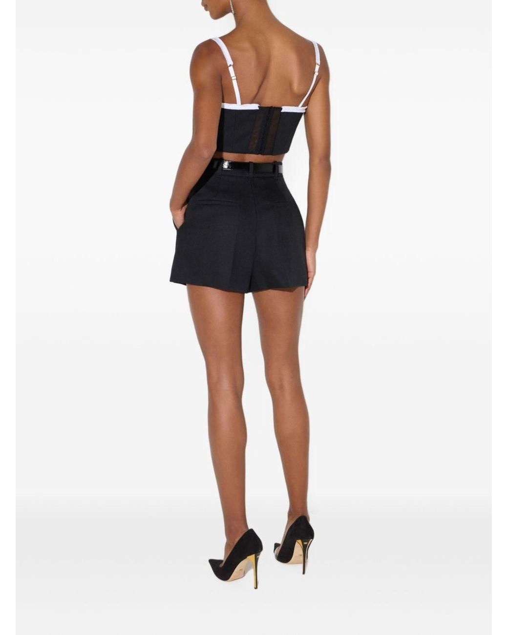 Elisabetta Franchi Blue Wool Shorts