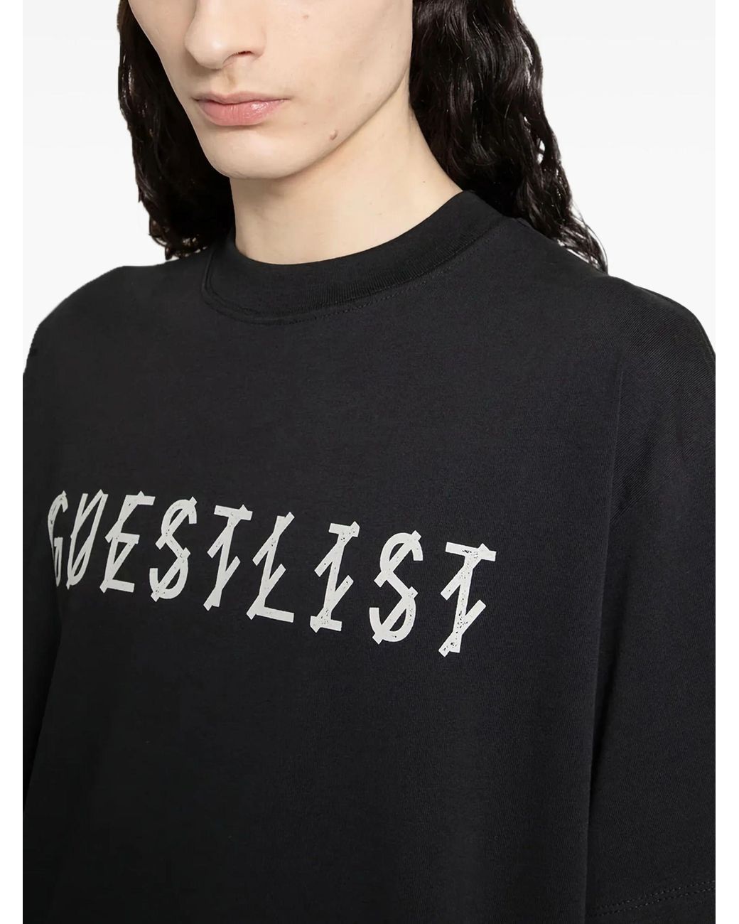 44 Label Group Black T-Shirt With Logo for men