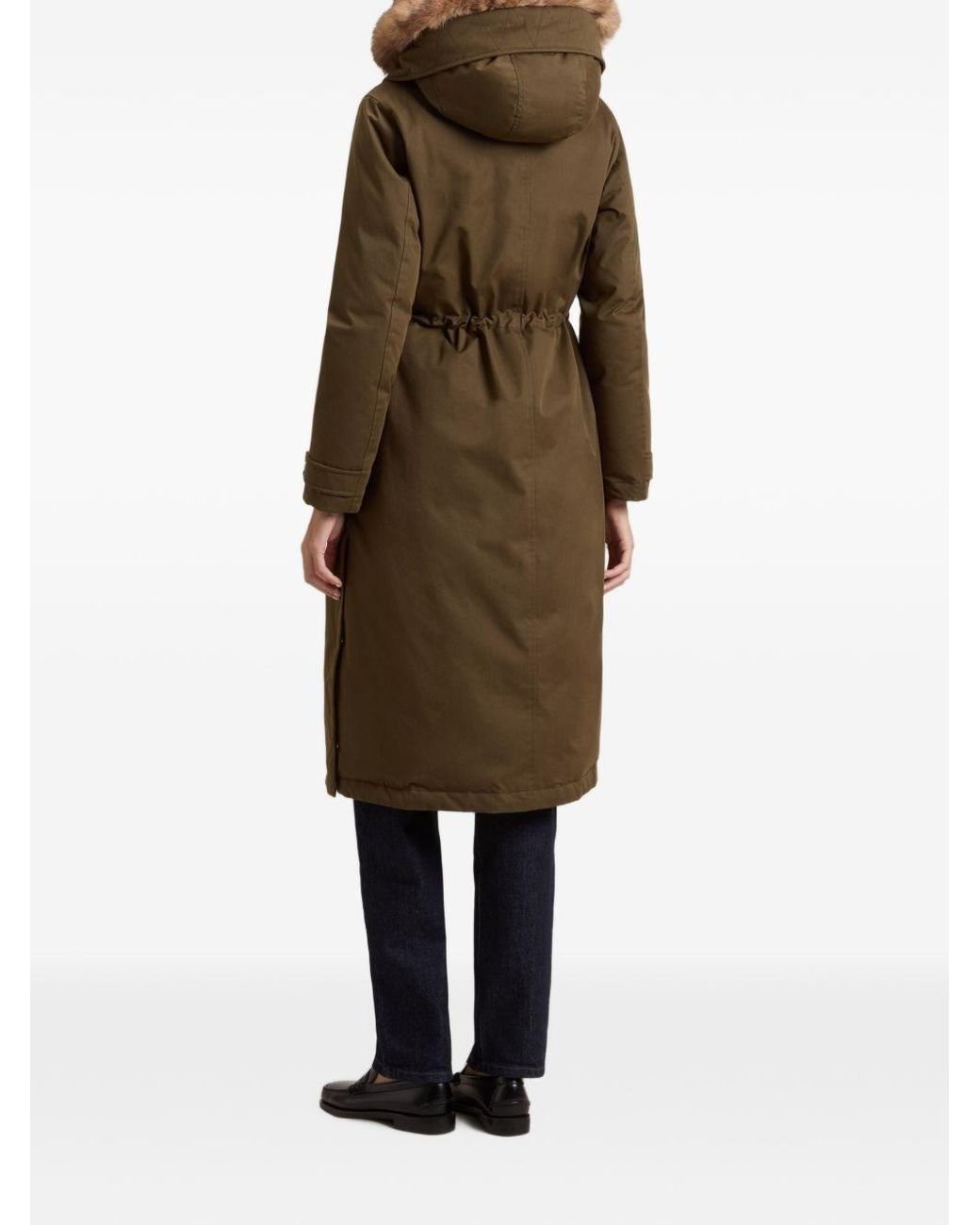 Woolrich Green Brst Long Parka Coat