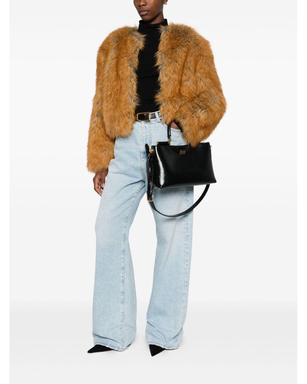 Stand Studio Natural Karly Faux Fur Jacket