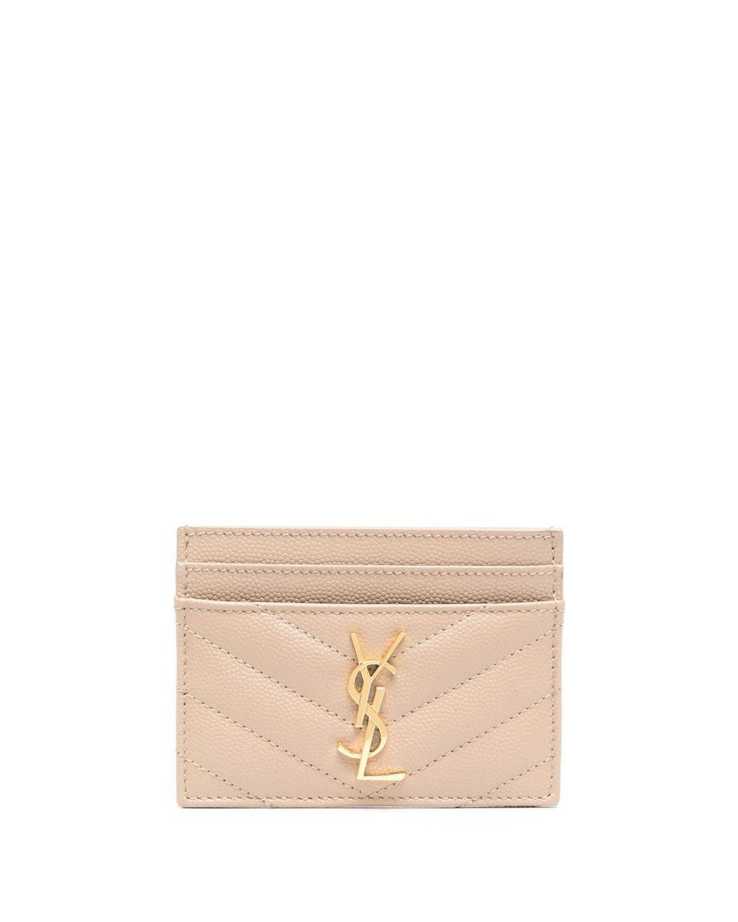 Saint Laurent Natural Mini Card Case For