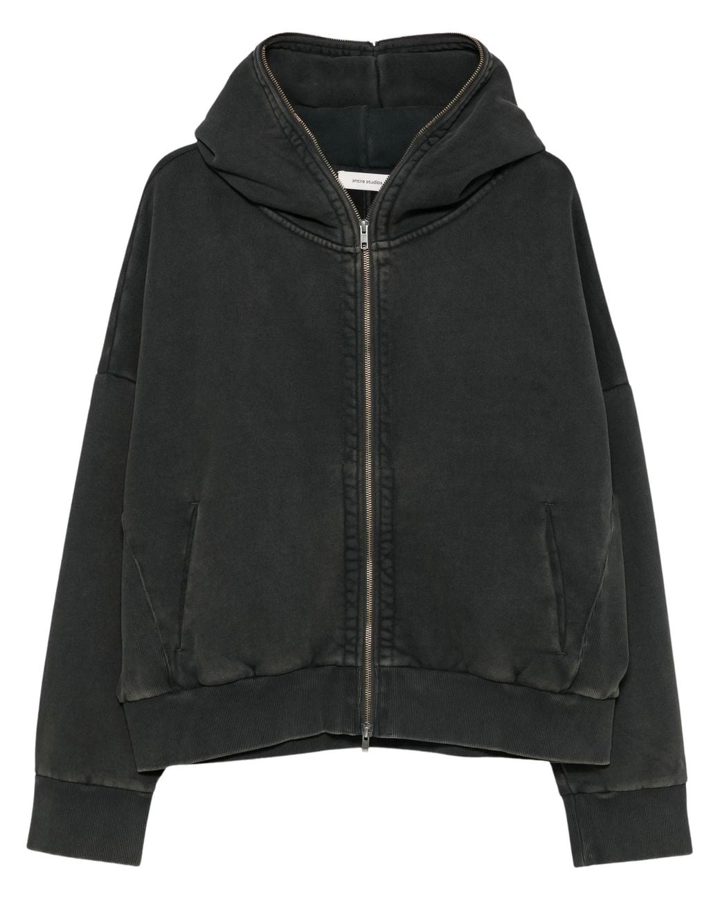 Entire studios Black Eternal Zip Oversized Hoodie for men