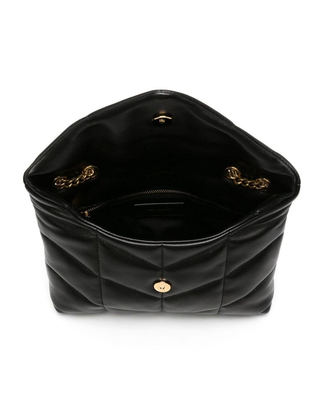 Saint Laurent Black Ysl Mini Nero Leather Bag