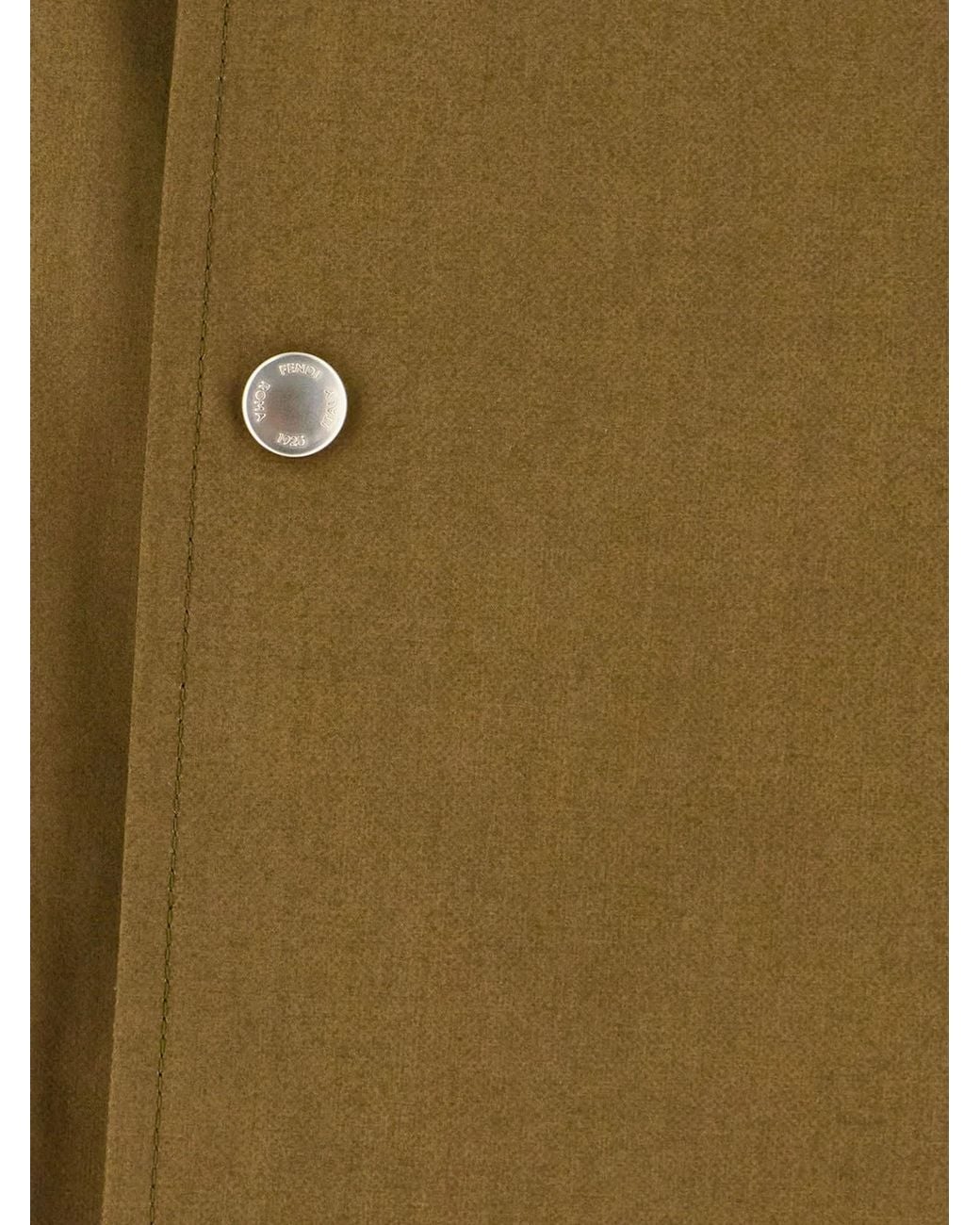 Fendi Green Logo-Print Parka By for men