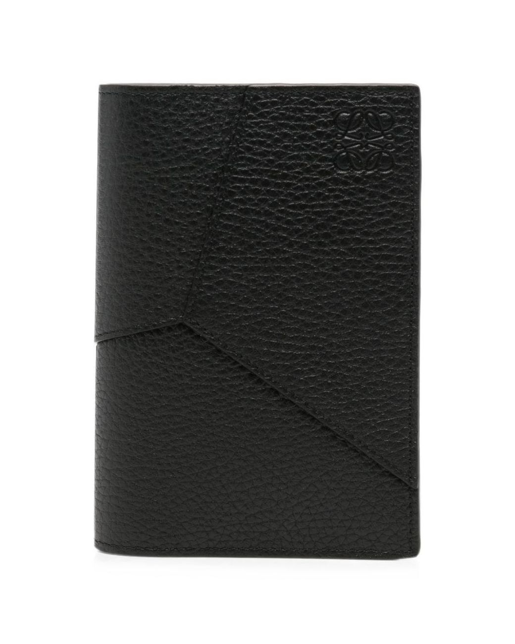 Loewe Black Leather Passport Cover for men