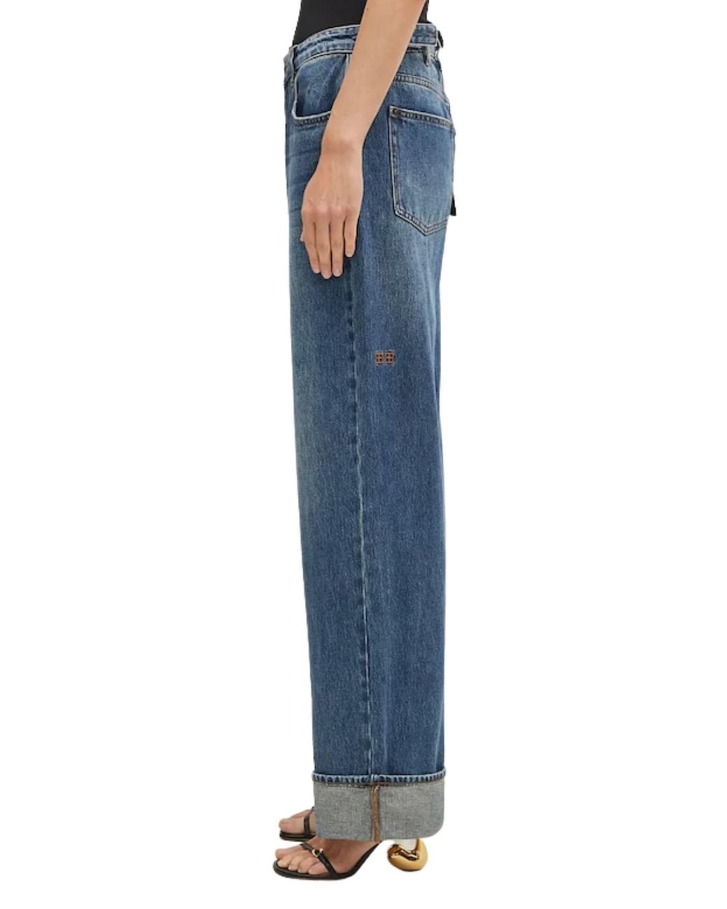Ksubi Blue Straight High Rise Jeans