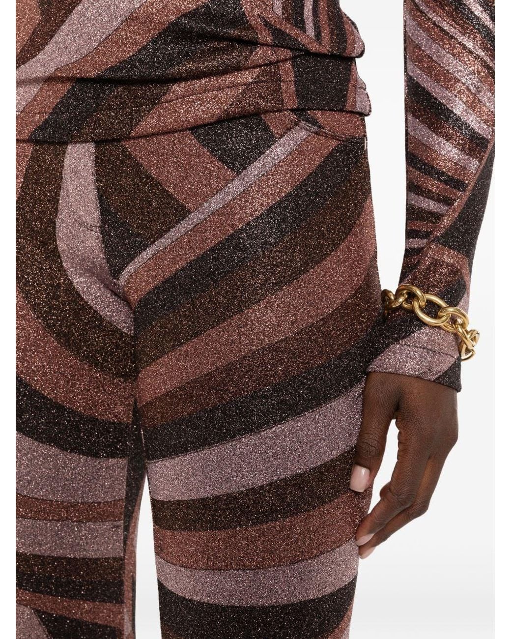 Emilio Pucci Red Printed Skinny Trousers