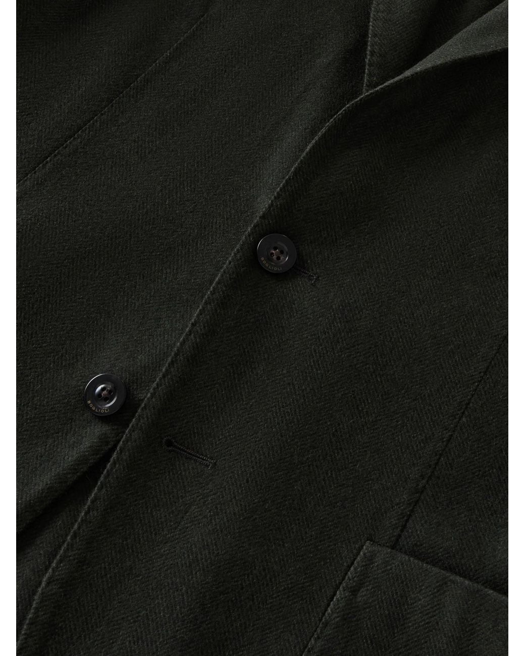 Boglioli Black Tailored Wool & Nylon Jacket for men