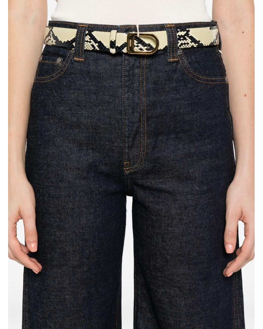 Khaite Blue "Dane" Flared Leg Jeans