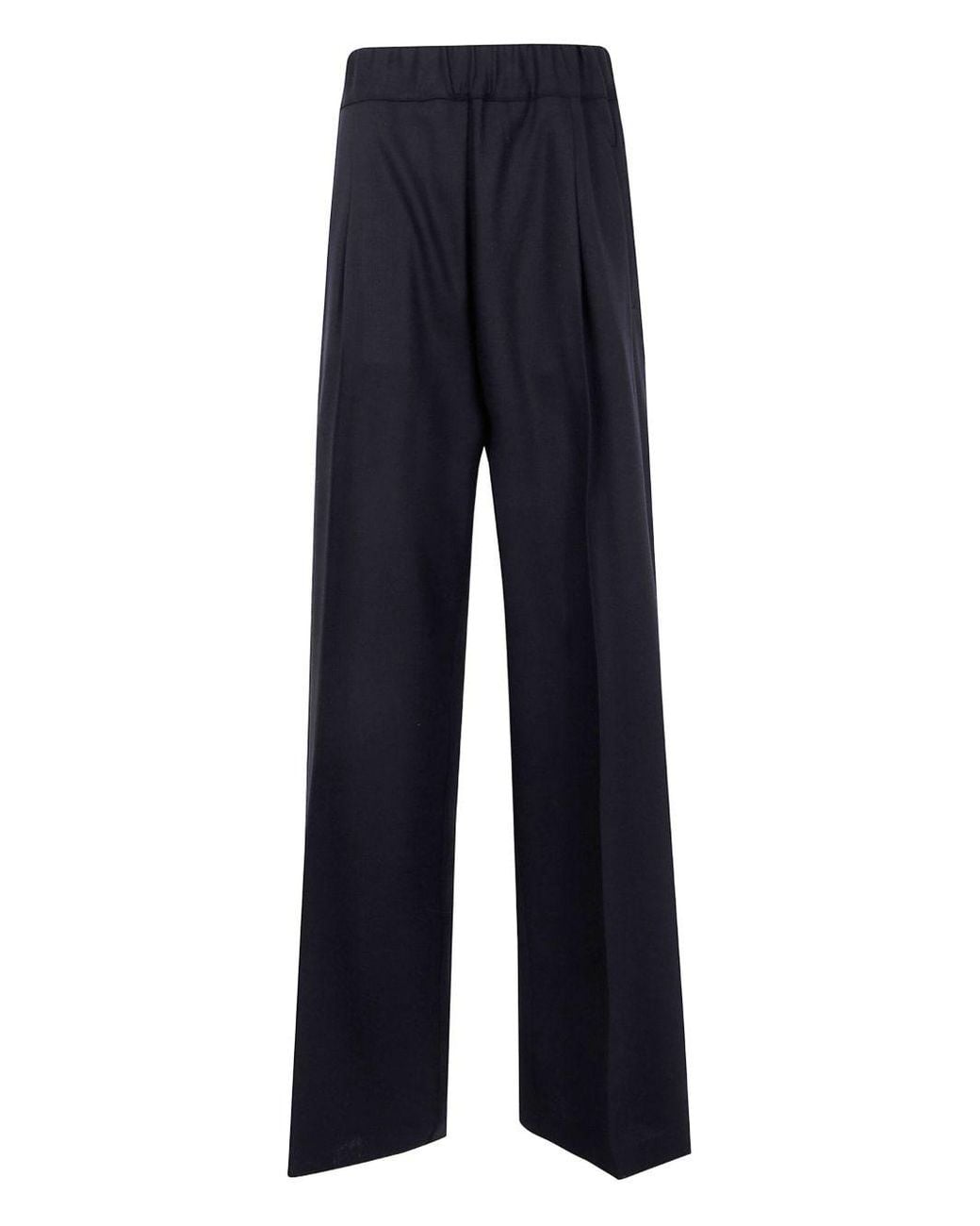 Semicouture Blue Wool Trousers