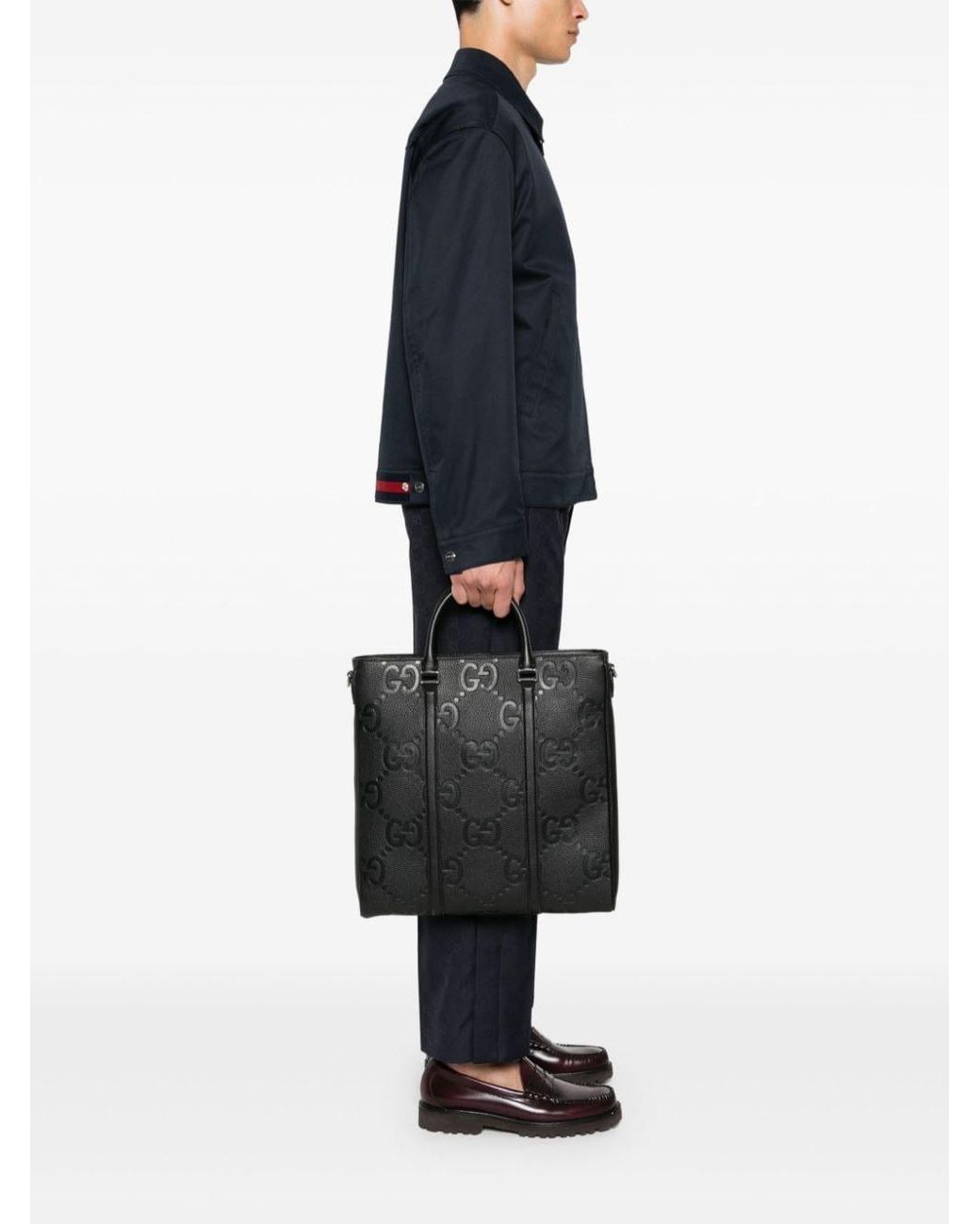 Gucci Black Tote Bag With Logo for men