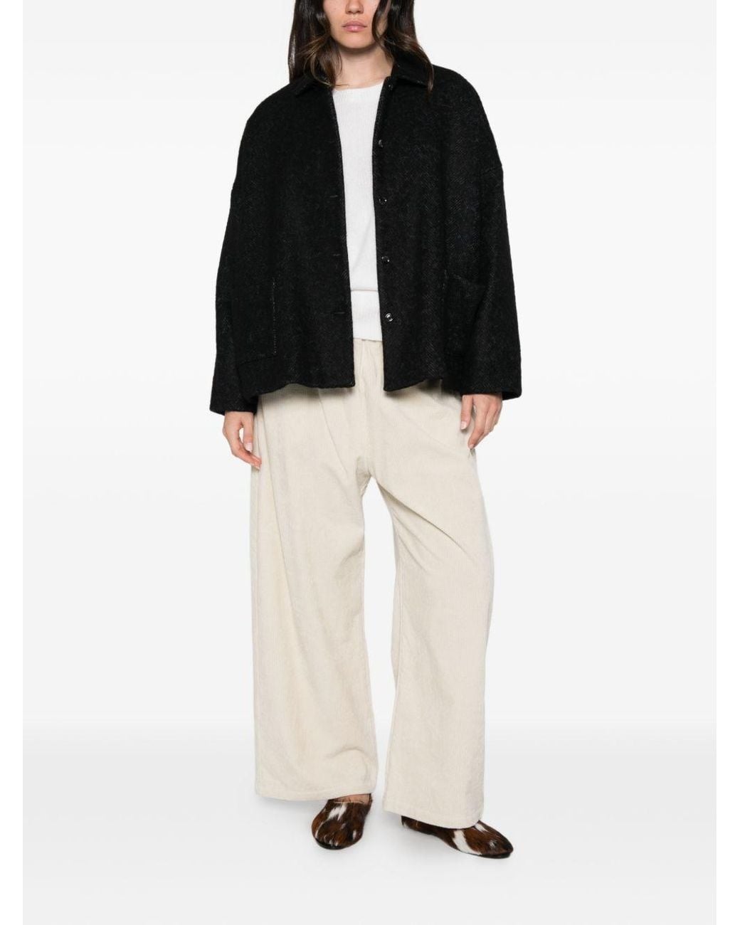 Apuntob Black Cotton And Wool Jacket