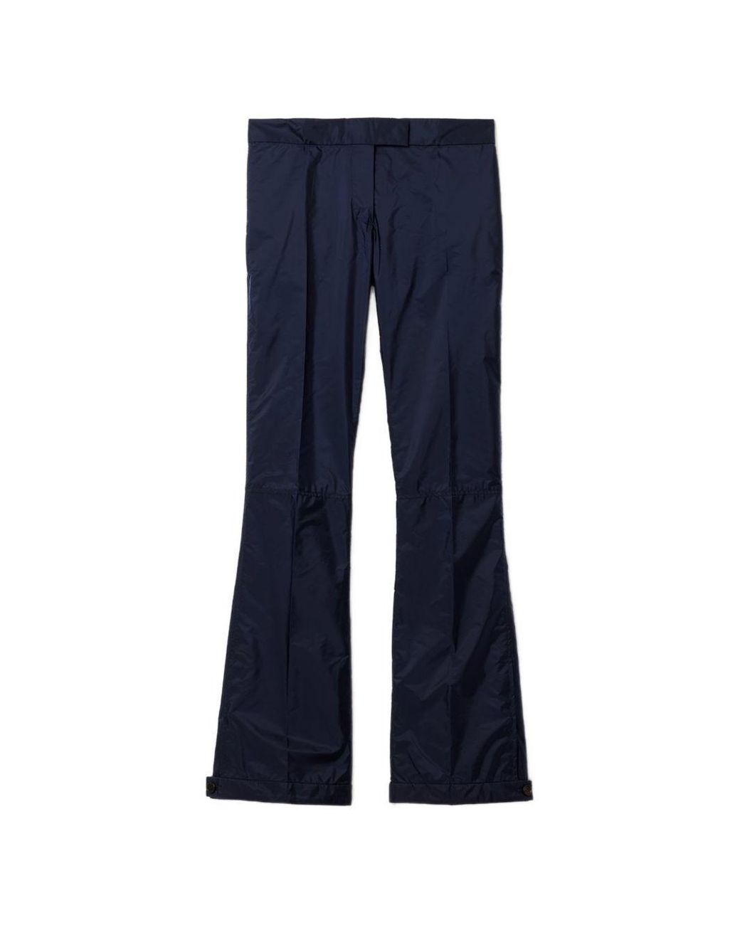 Miu Miu Blue Nylon Flared Trousers
