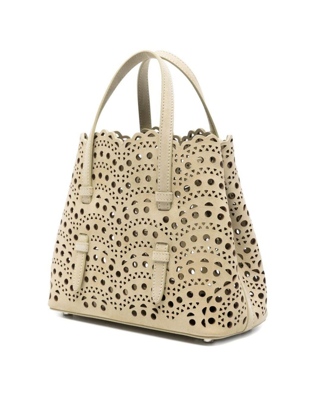 Alaïa Natural Mina 20 Leahter Handbag