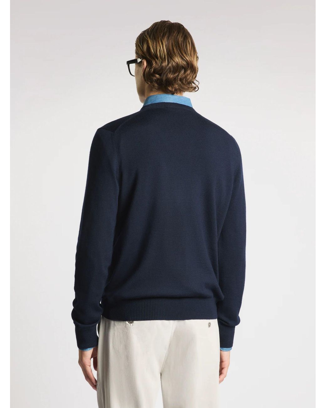 Fay Blue Wool Sweater for men