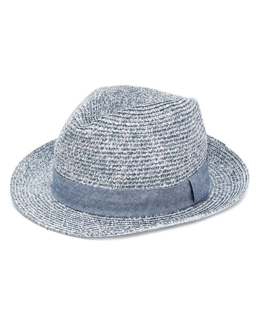 Barbour Synthetic Panama Hat in Blue 