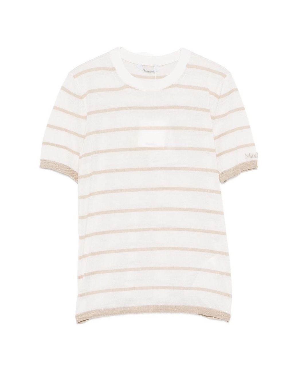 Max Mara White Striped T-Shirt
