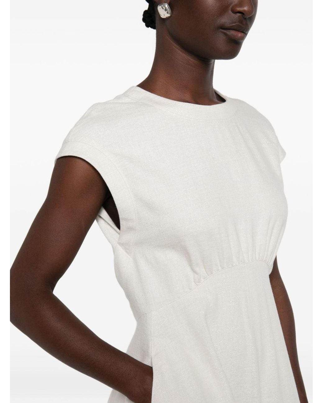 Emporio Armani White Midi Dress