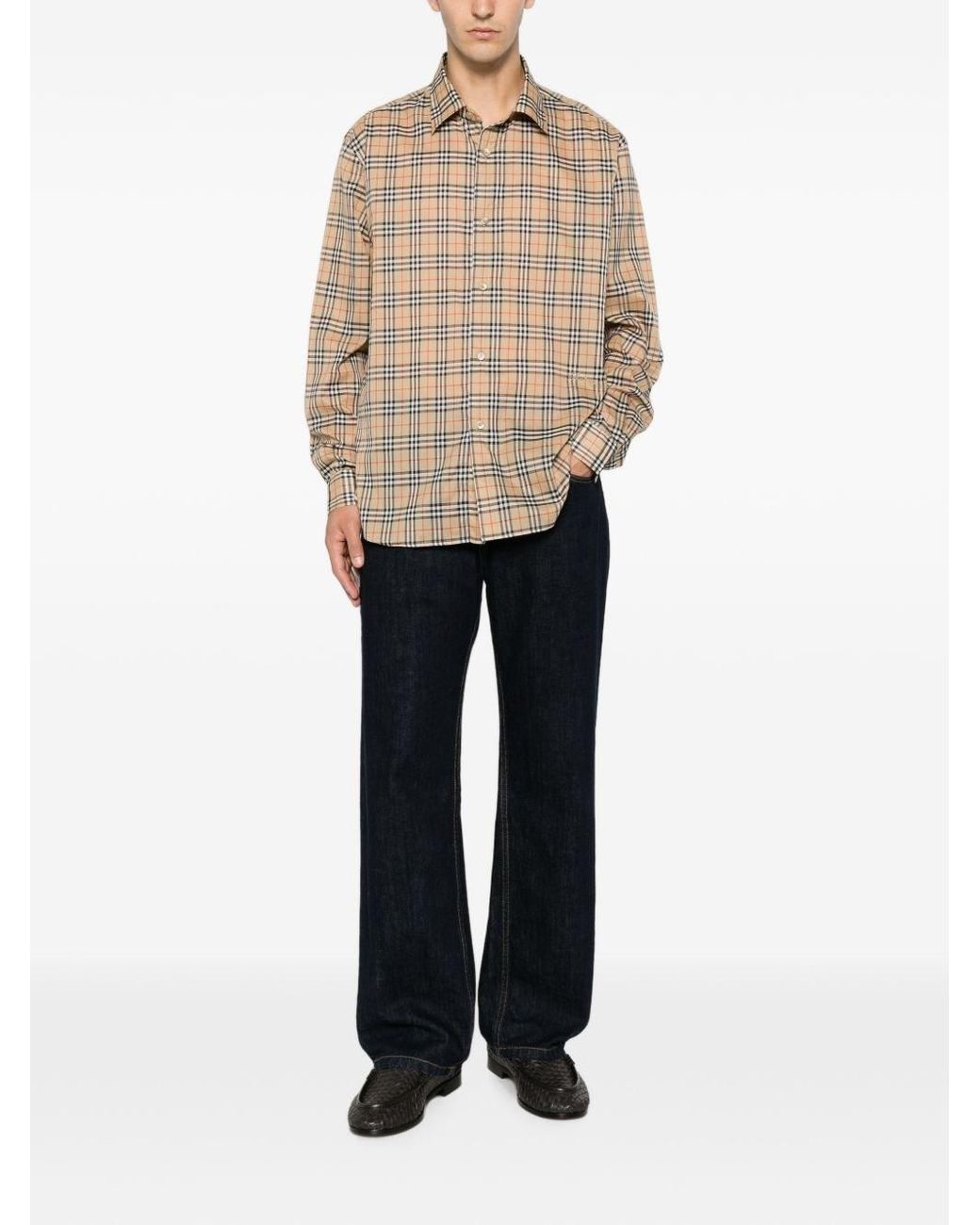 Burberry Natural Check Cotton Shirt for men