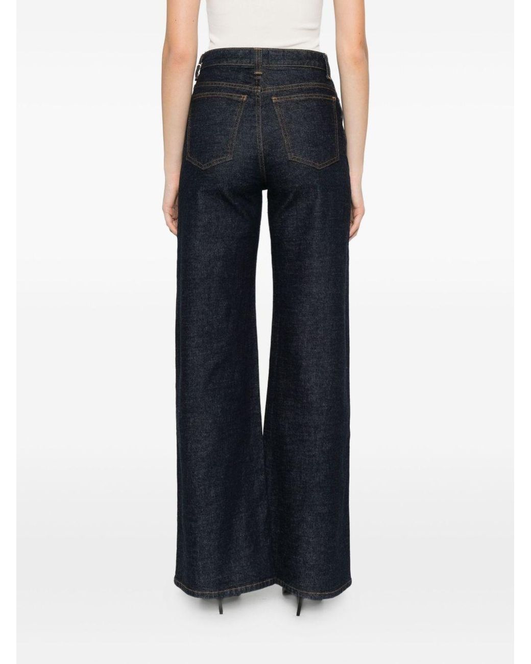 Khaite Blue "Dane" Flared Leg Jeans