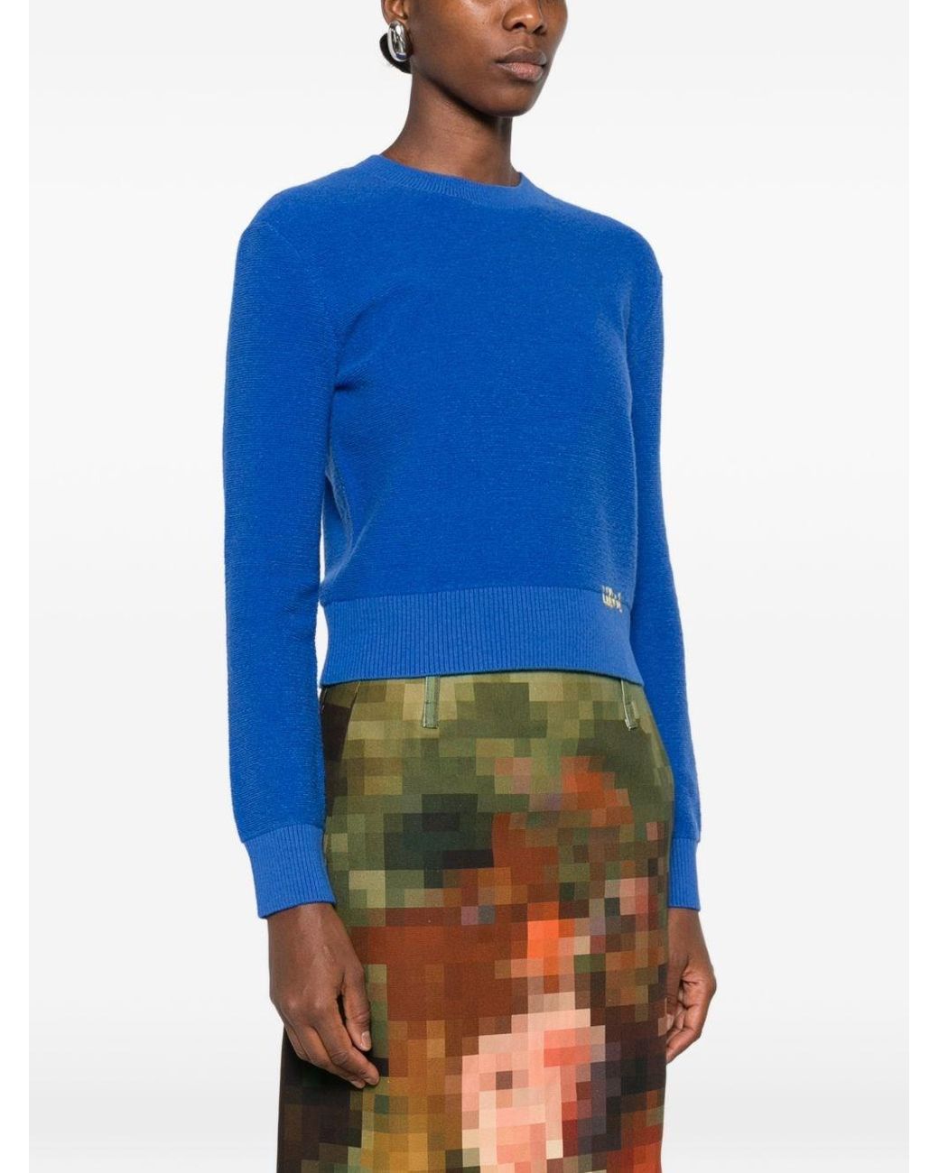 Loewe Blue Logo Wool Sweater