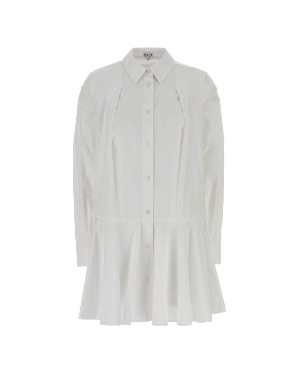 Loewe White Cotton Shirtdress