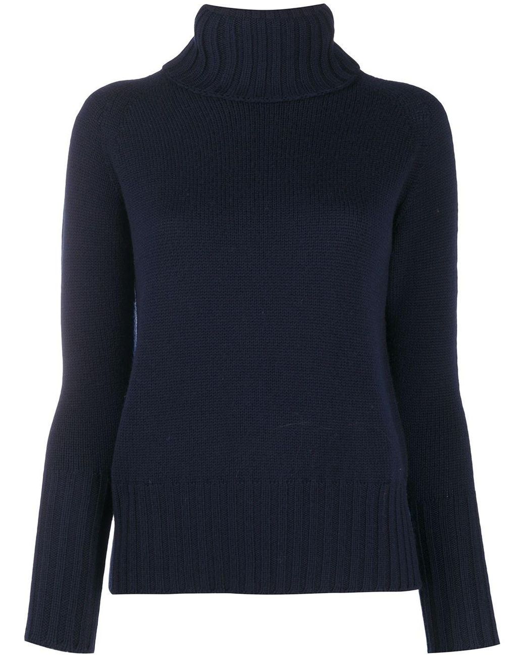 Drumohr Blue High Neck Sweater
