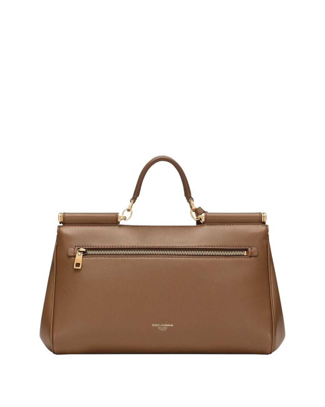 Dolce & Gabbana Brown Sicily Soft Leather Handbag