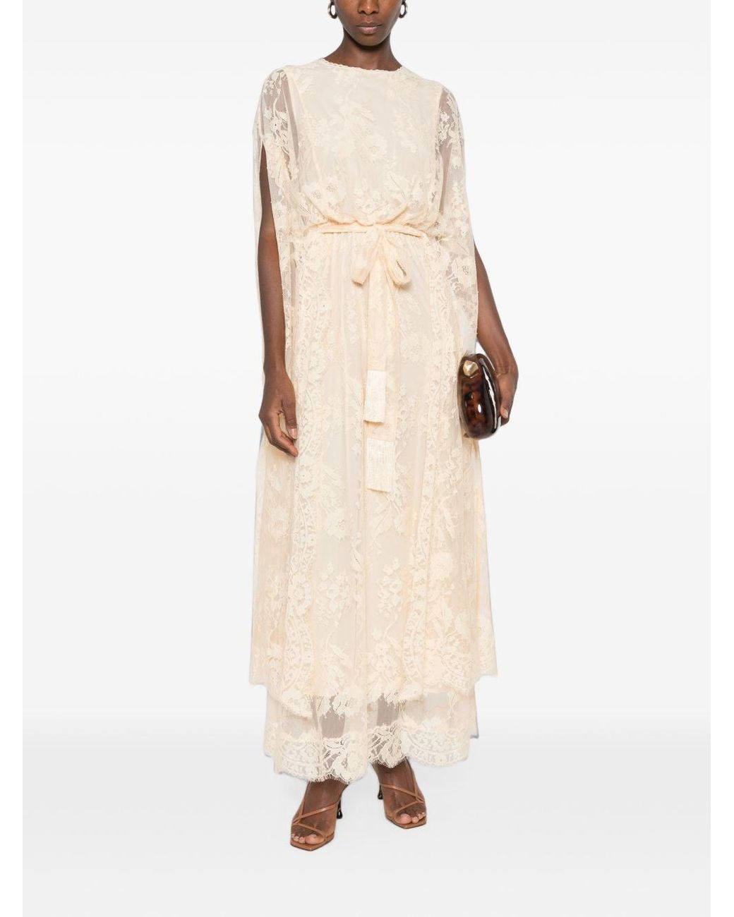 Zimmermann White Valiant Laced Caped Dress