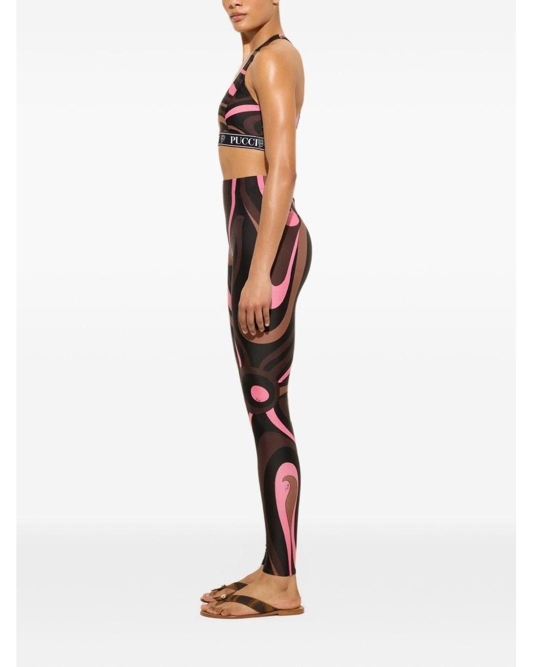 Emilio Pucci Blue Printed Leggings