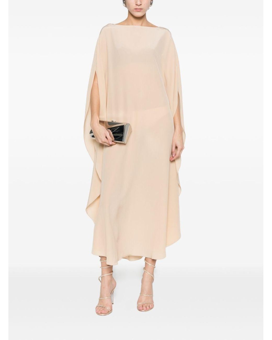 Gianluca Capannolo White Silk Midi Dress