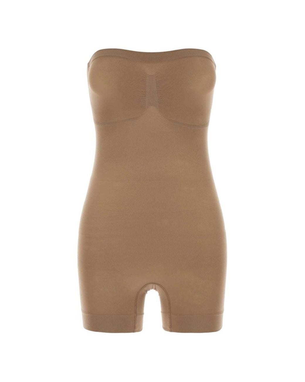 Skims Brown Strapless Shortie Bodysuit