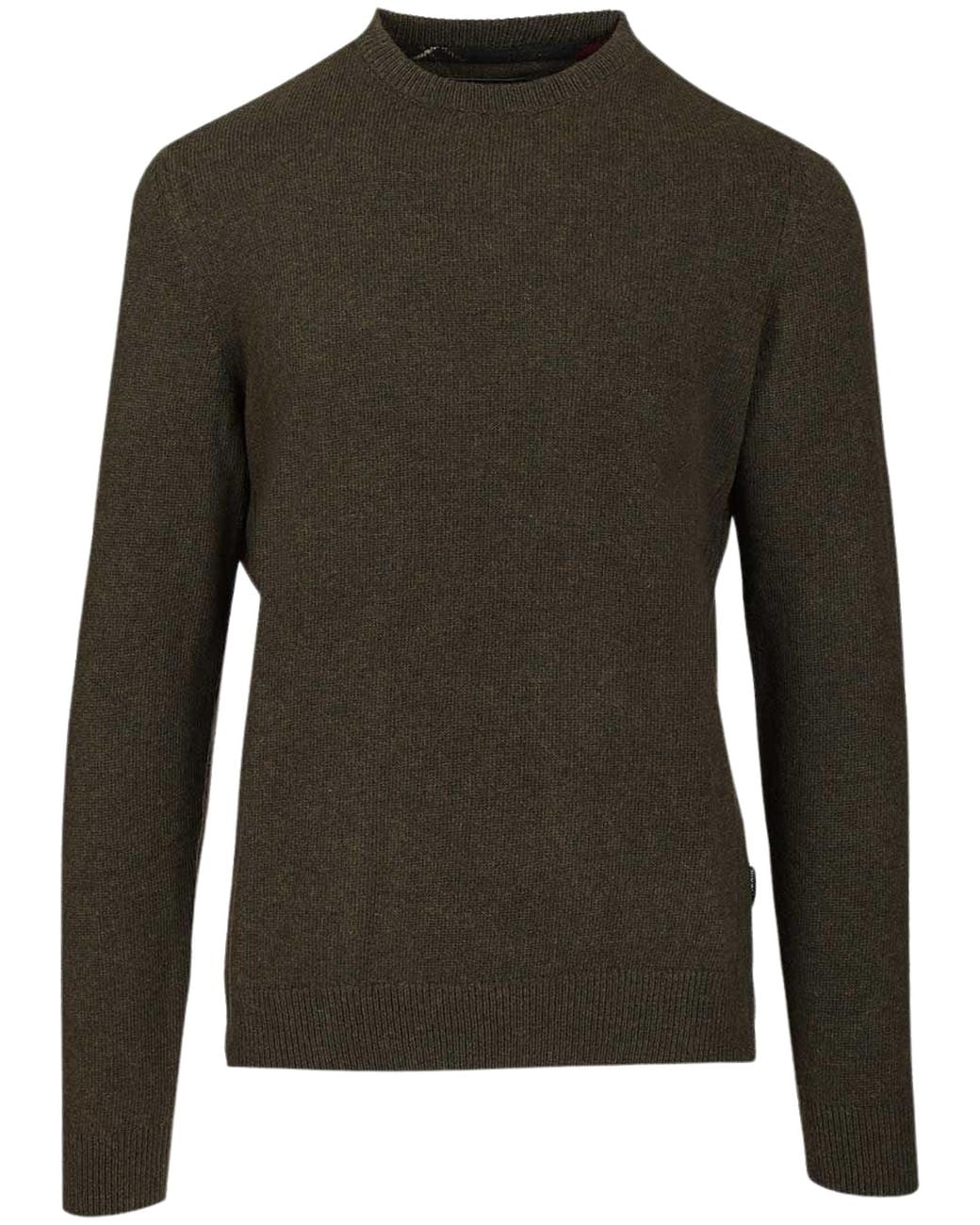 Barbour Green Wool Sweater for men