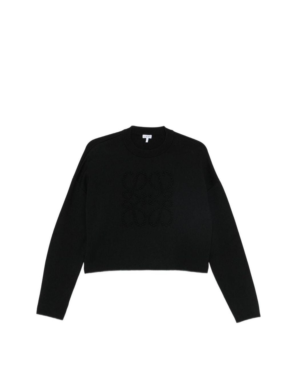 Loewe Black Wool Crewneck Sweater
