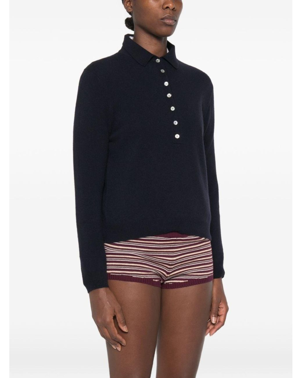 Be You Blue Cashmere Polo Shirt