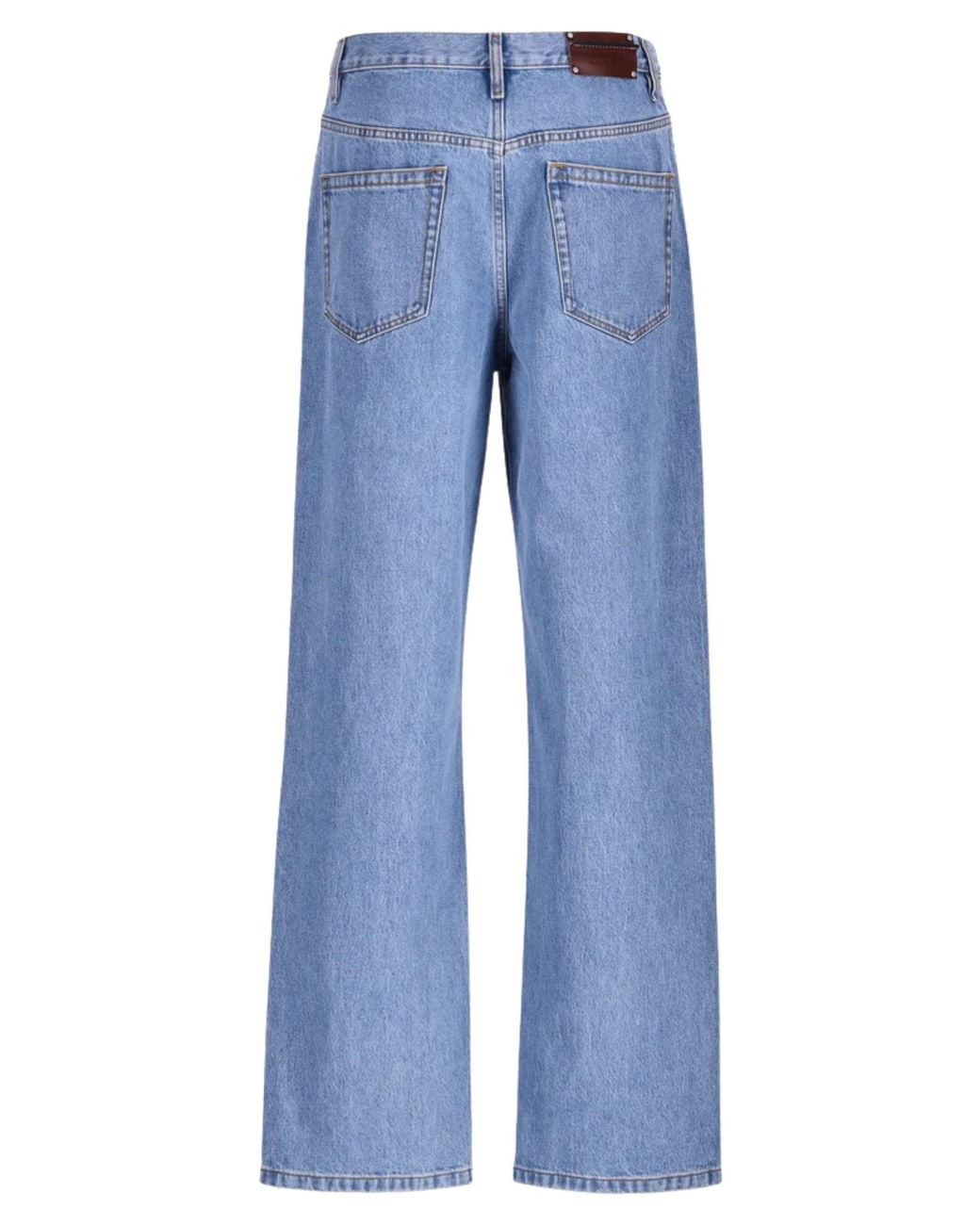 Dries Van Noten Blue Wide-Leg Jeans for men