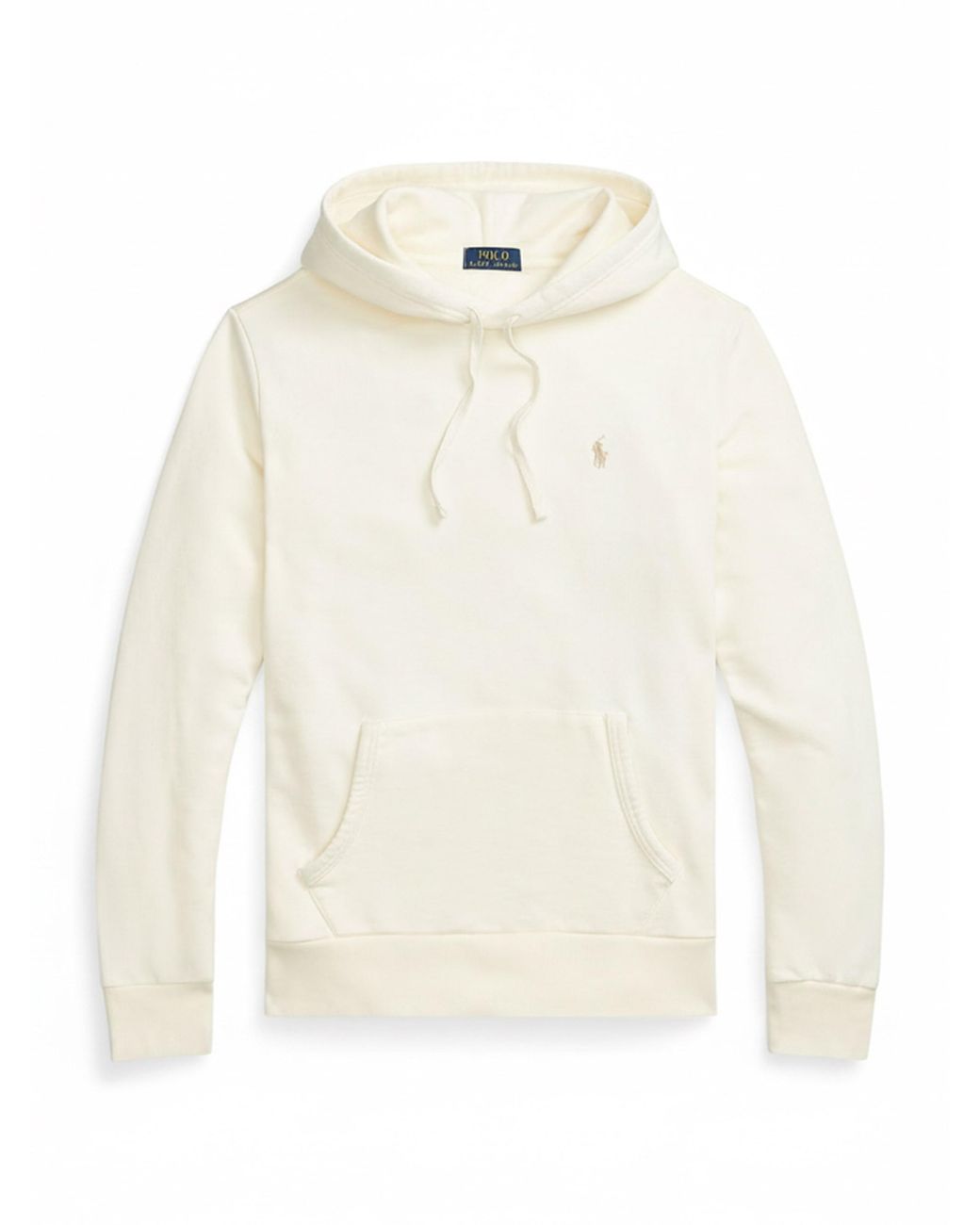 Ralph Lauren White Loopback Fleece Sweatshirt for men