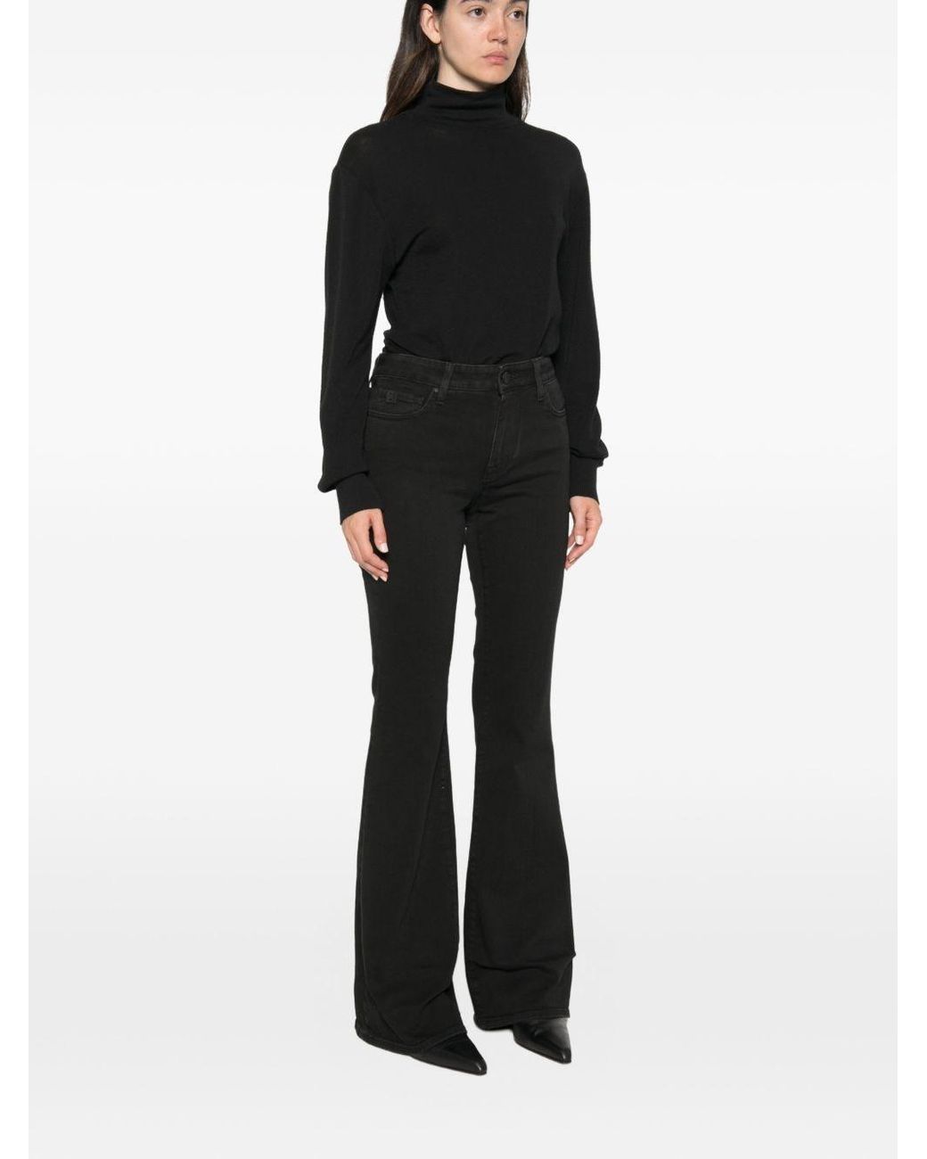 Jacob Cohen Black Flared Leg Denim Jeans