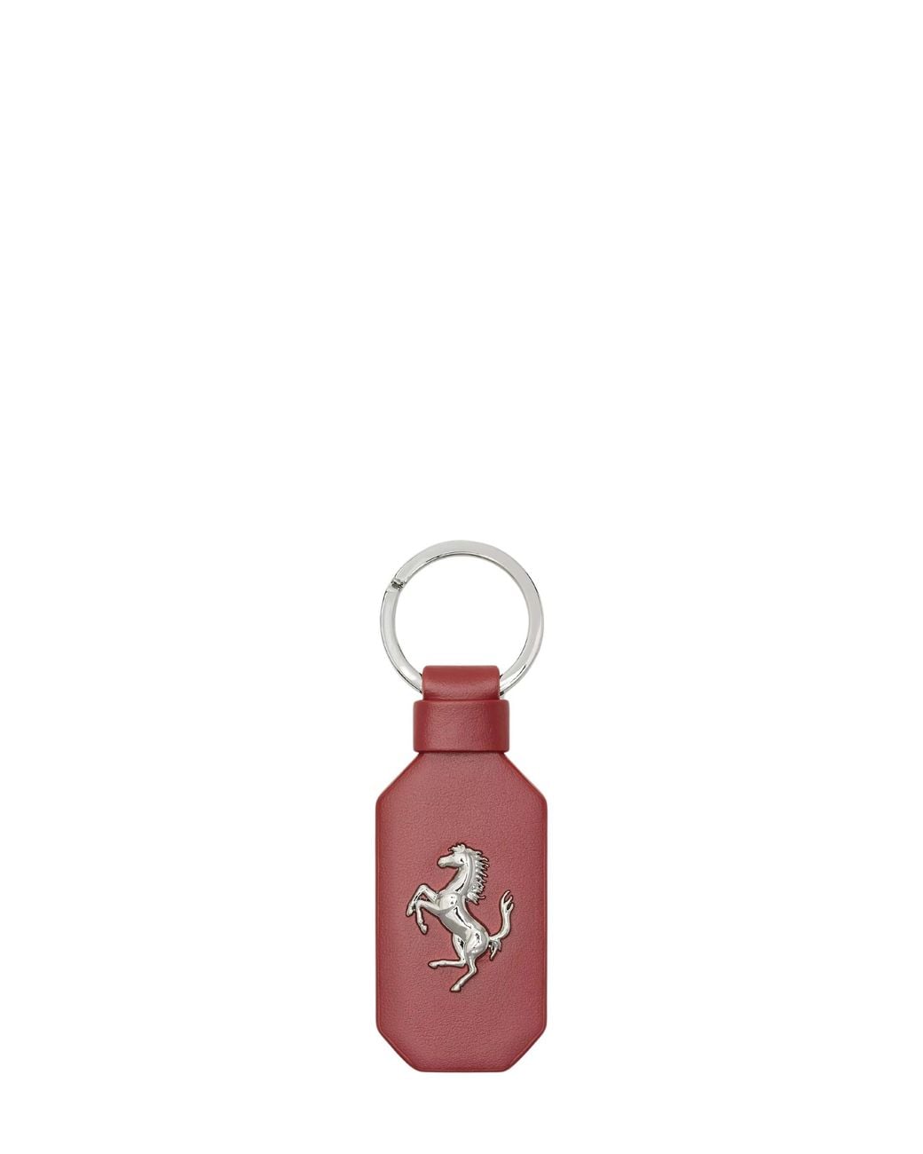 Ferrari Pink Leather Keyring With Prancing Horse By for men