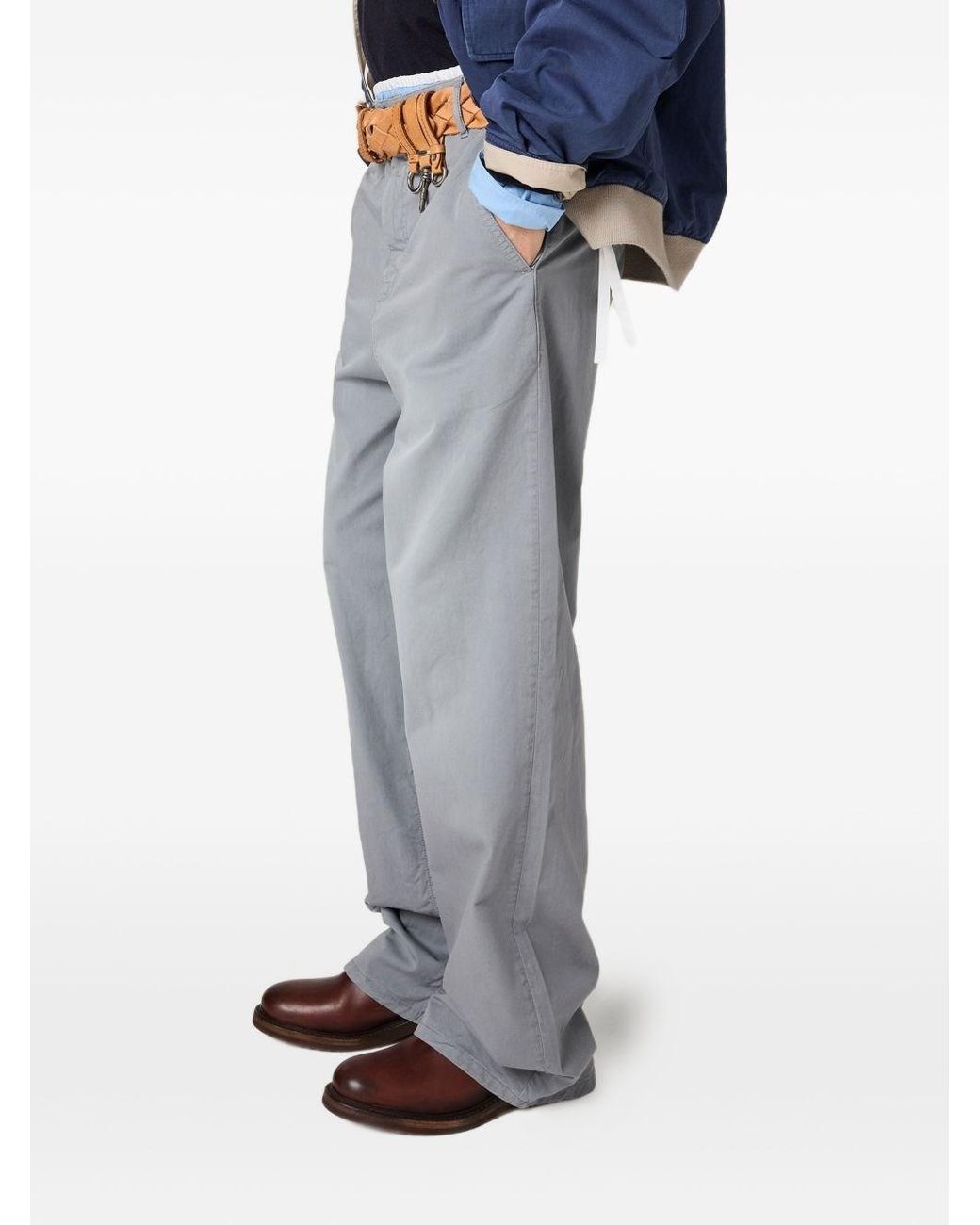 Miu Miu Gray Cotton Trousers