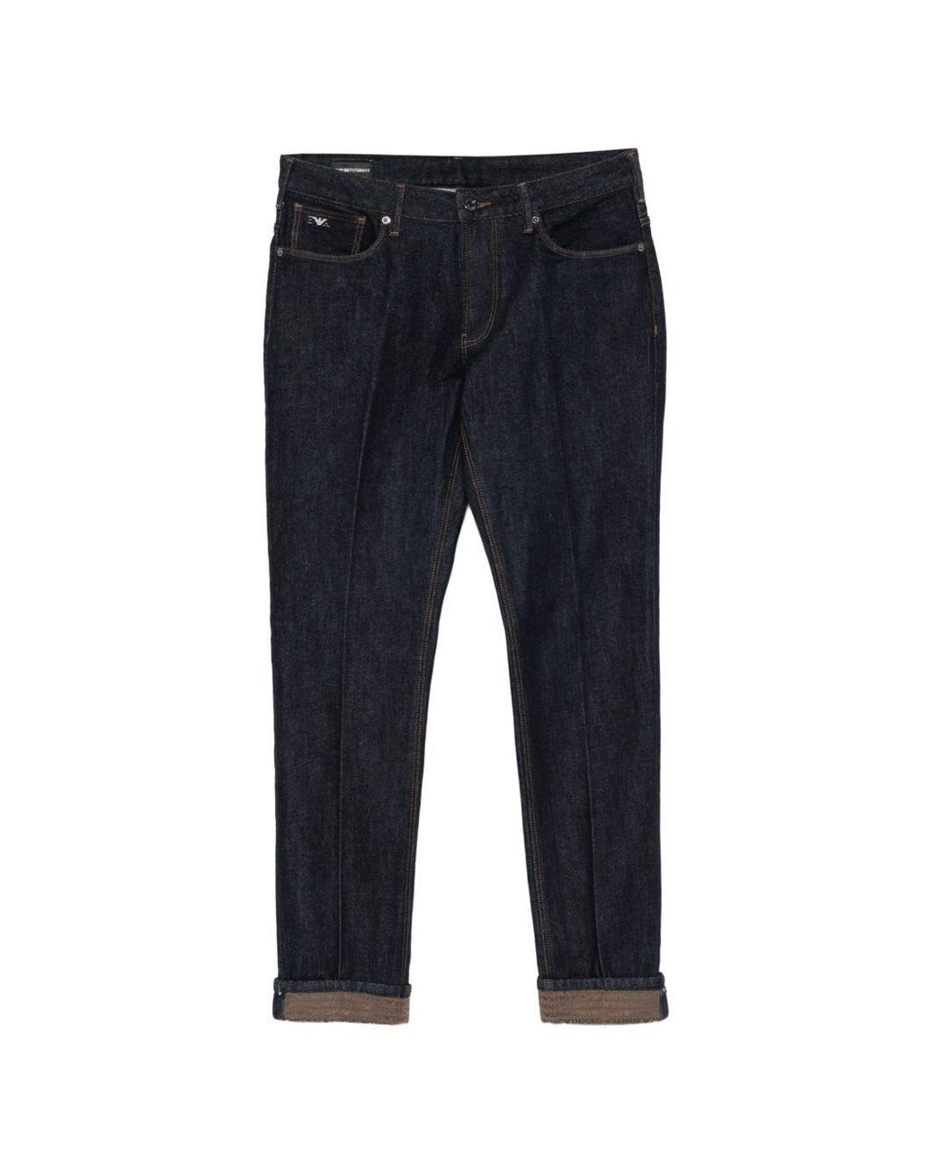 Emporio Armani Blue Slim Denim Jeans for men