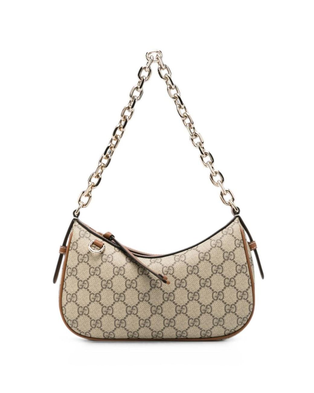 Gucci Natural Gg Emblem Small Shoulder Bag