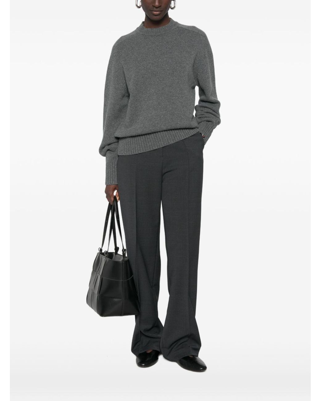 Extreme Cashmere Gray Cashmere Crewneck Sweater