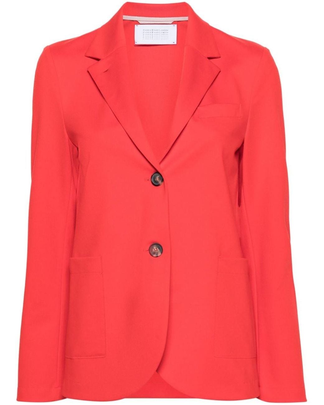 Harris Wharf London Pink Single-Breasted Blazer Jacket
