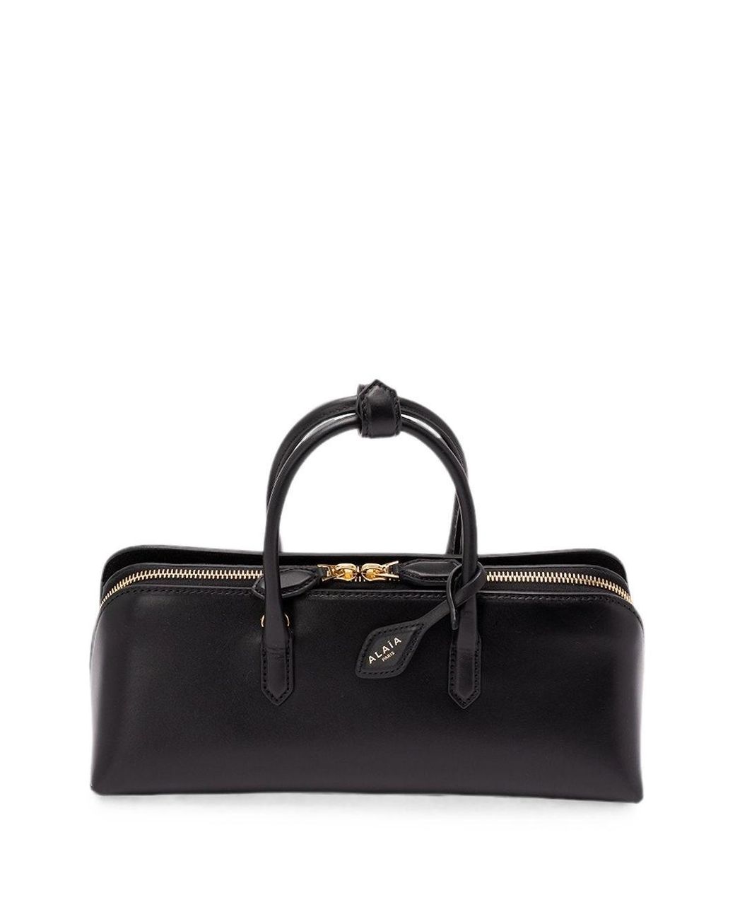Alaïa Black Delta Medium Leather Handbag