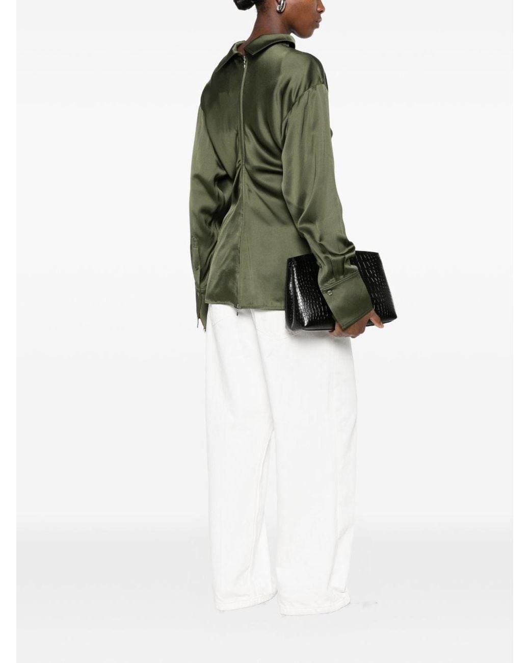 Totême Green Slouchy Blouse