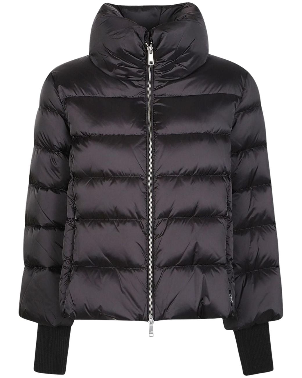 Add Black Short Quilted Down Jacket By
