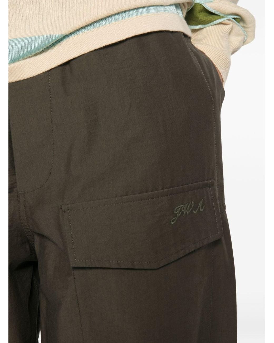J.W. Anderson Gray Cotton Parachute Trousers